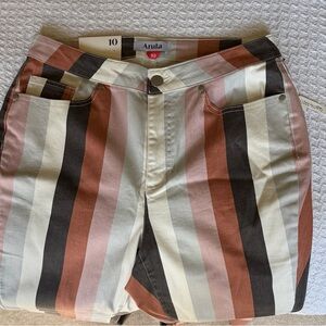 ARULA Multicolor High-Rise Flare Pants